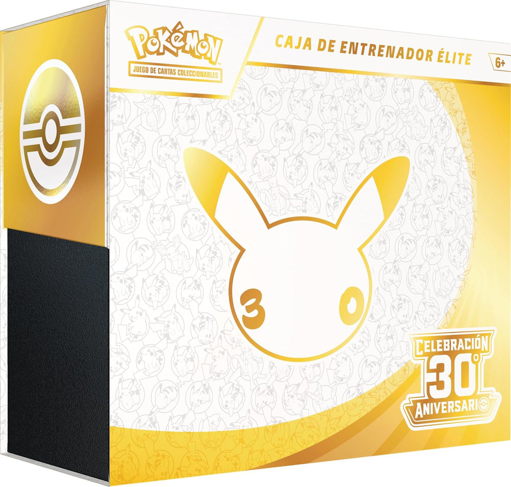 Pokémon Caja Élite · Celebración 30.º Aniversario (9 sobres + promo Nidorina) · gachapon coleccionable
