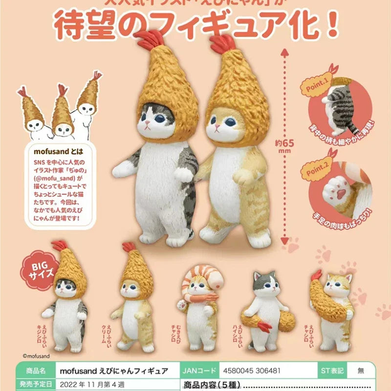 Michi camarón frito · gachapon coleccionable