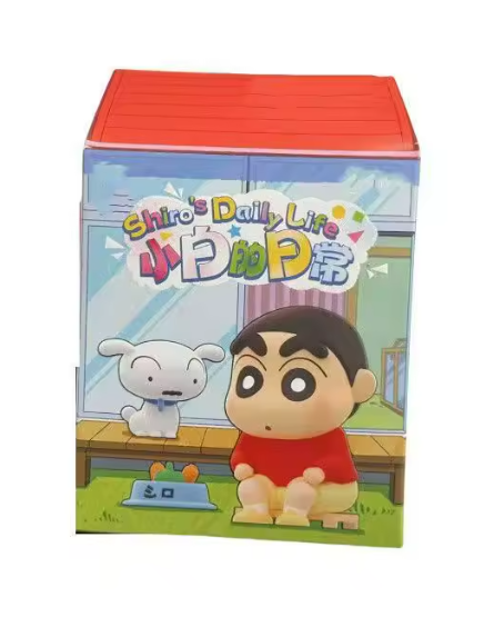 Caja sorpresa de Shin-chan con figuras coleccionables kawaii de estilo japonés — Don Gachapón
