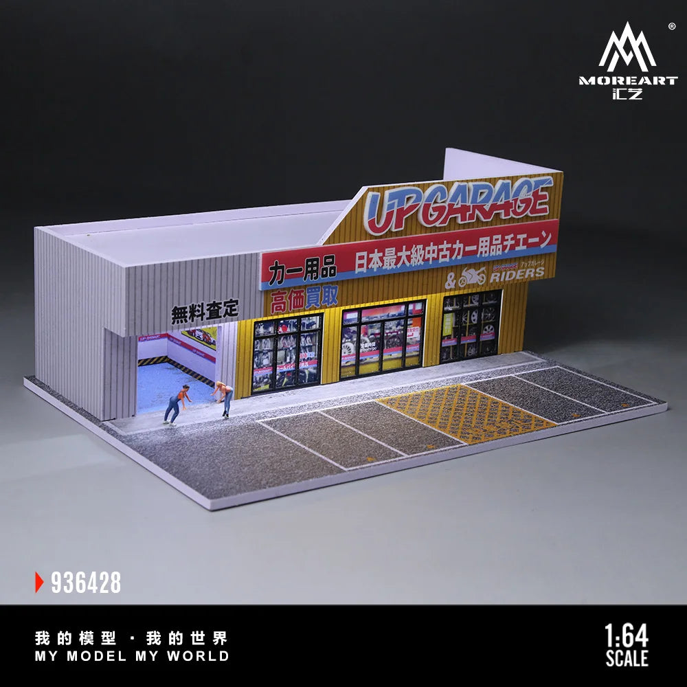 Taller japones con parking y luz — coche JDM a escala 1:64 (foto 3)