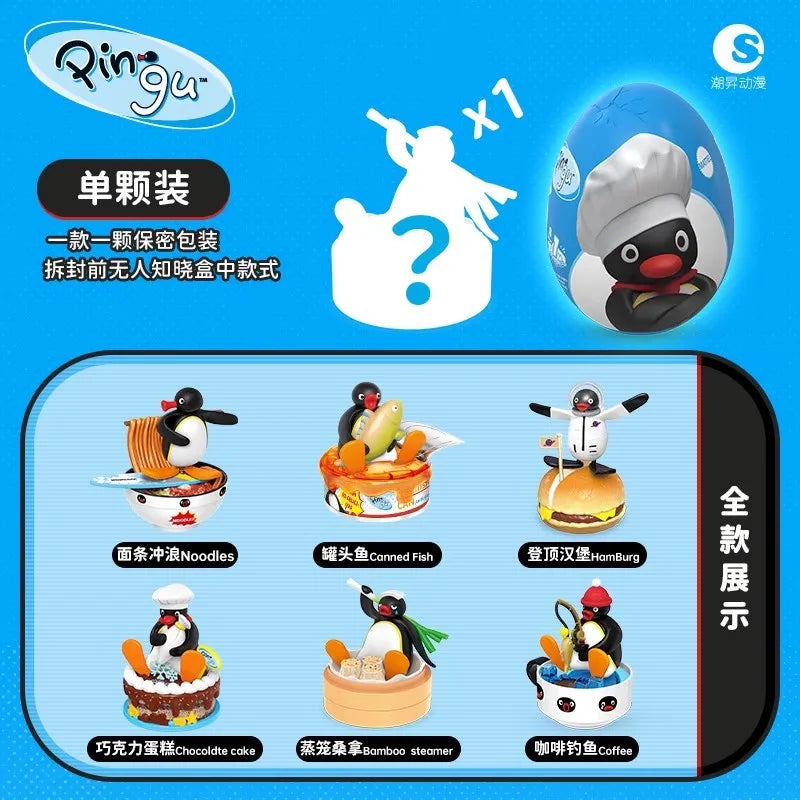 Huevo sorpresa Pingu con figura coleccionable kawaii de estilo japonés — Don Gachapón