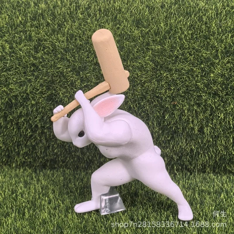 Figura coleccionable kawaii de conejo Mochi musculoso de estilo japonés — Don Gachapón