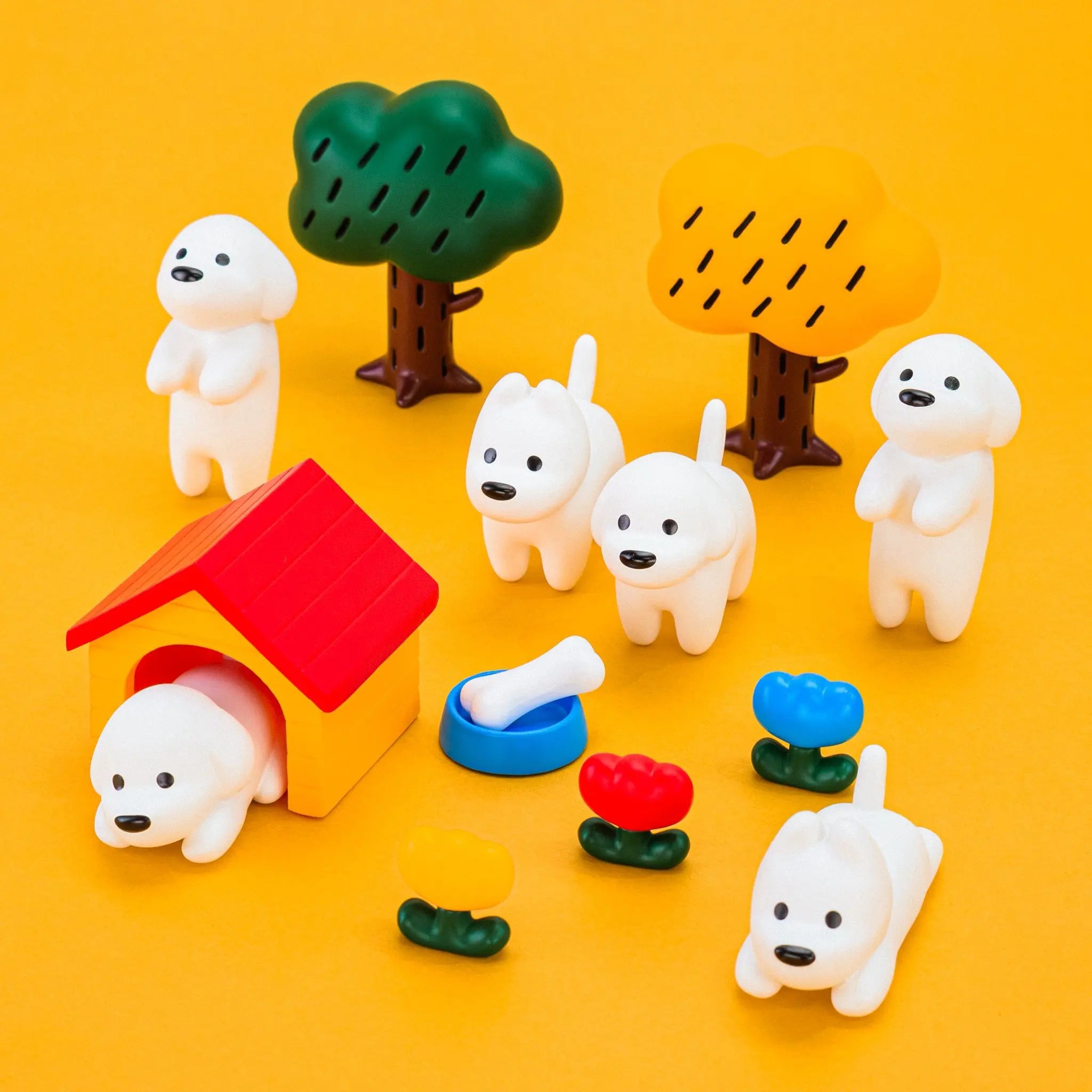 Figura gachapón de perrito kawaii de la colección Matsui DOGS de estilo japonés — Don Gachapón