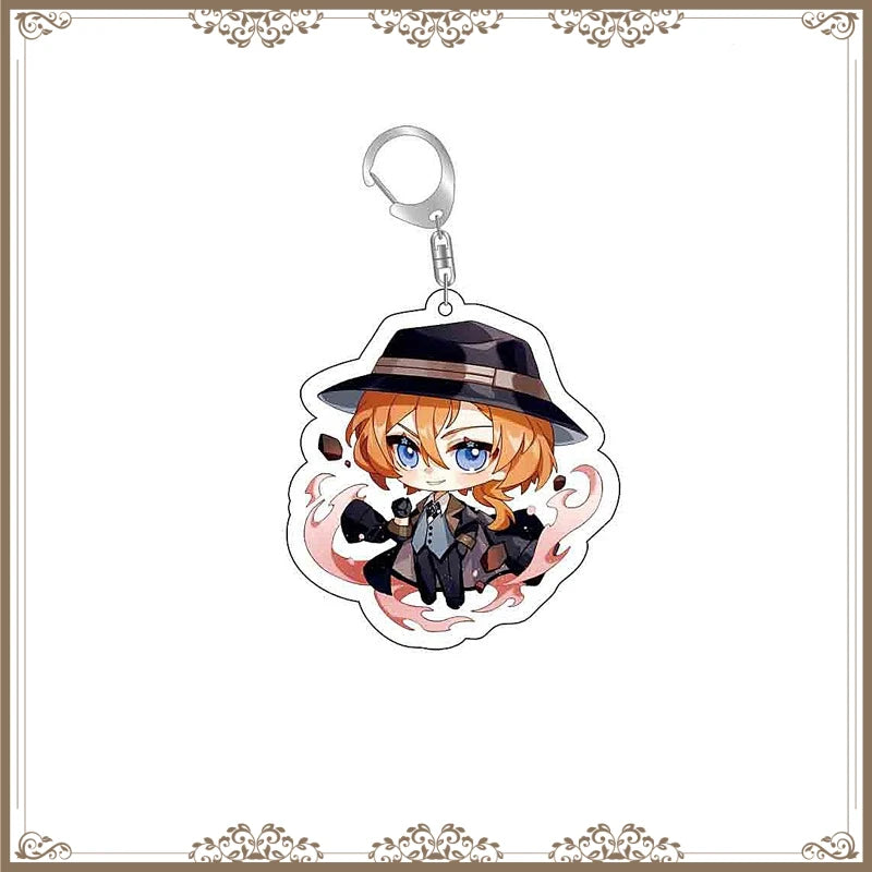 Llavero coleccionable de Bungo Stray Dogs de estilo japonés kawaii con personajes del anime — Don Gachapón