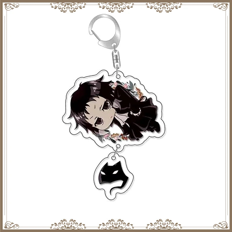 Llavero coleccionable de Bungo Stray Dogs de estilo japonés kawaii con personajes del anime — Don Gachapón