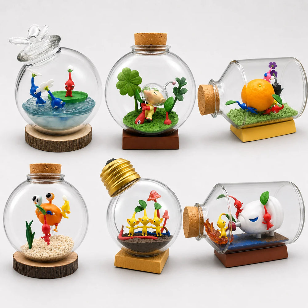 Terrarios Pikmin (Re-Ment) · gachapon coleccionable