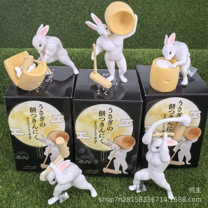 Figura coleccionable kawaii de conejo Mochi musculoso de estilo japonés — Don Gachapón