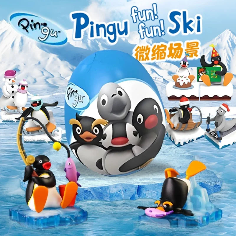 Huevo sorpresa Pingu · gachapon coleccionable