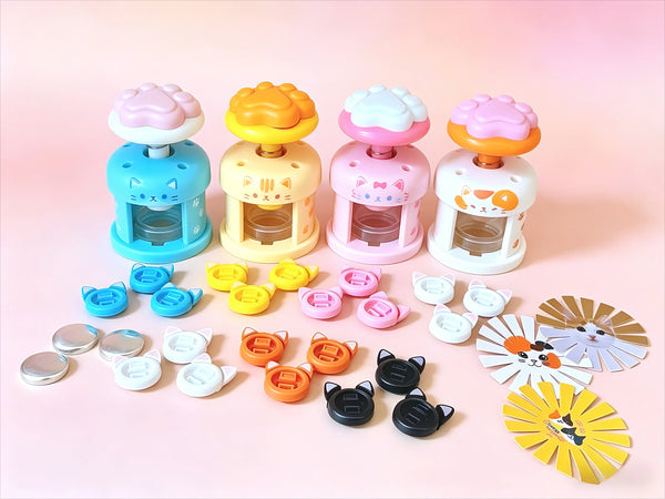 Máquina de chapas gatunas — kit DIY · gachapon coleccionable