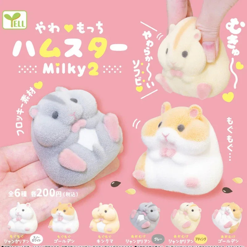 Hámster suave y esponjoso anti estrés · gachapon coleccionable