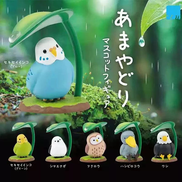 Pajaros ocultos debajo de hojas · gachapon coleccionable