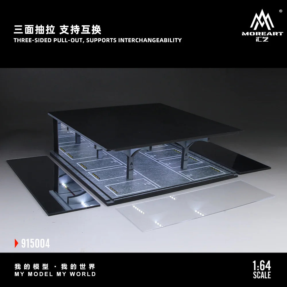 Parking subterraneo 4 con LED — coche JDM a escala 1:64 (foto 2)