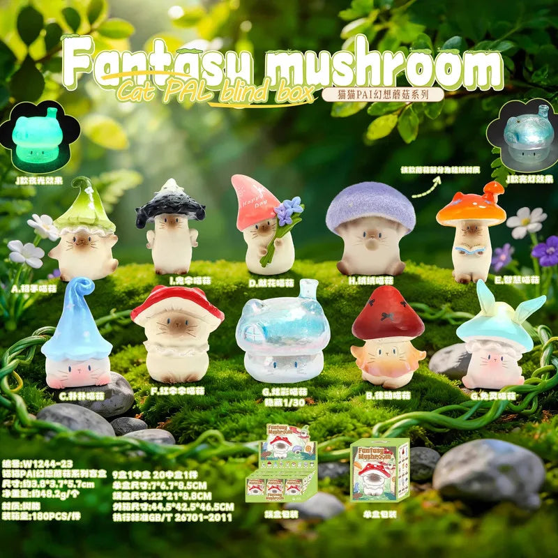 Fantasy Mushroom - Gatos seta · gachapon coleccionable